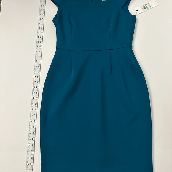 NWT CALVIN CLEIN Mid-Length Blue Dress, Size: 8 - Picture 1 of 5